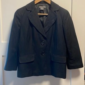 Ann Taylor boxy 3/4 sleeve linen jacket